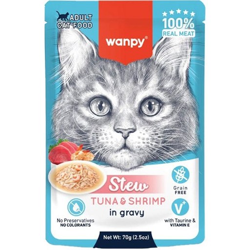 پوچ گربه ونپی گریوی طعم تن و میگو